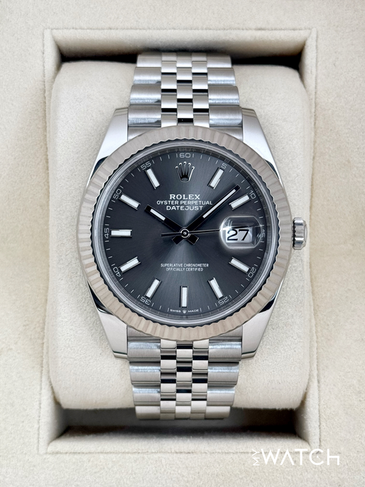 2020 Rolex Datejust 41mm 126334 Stainless Steel Jubilee Rhodium Dial