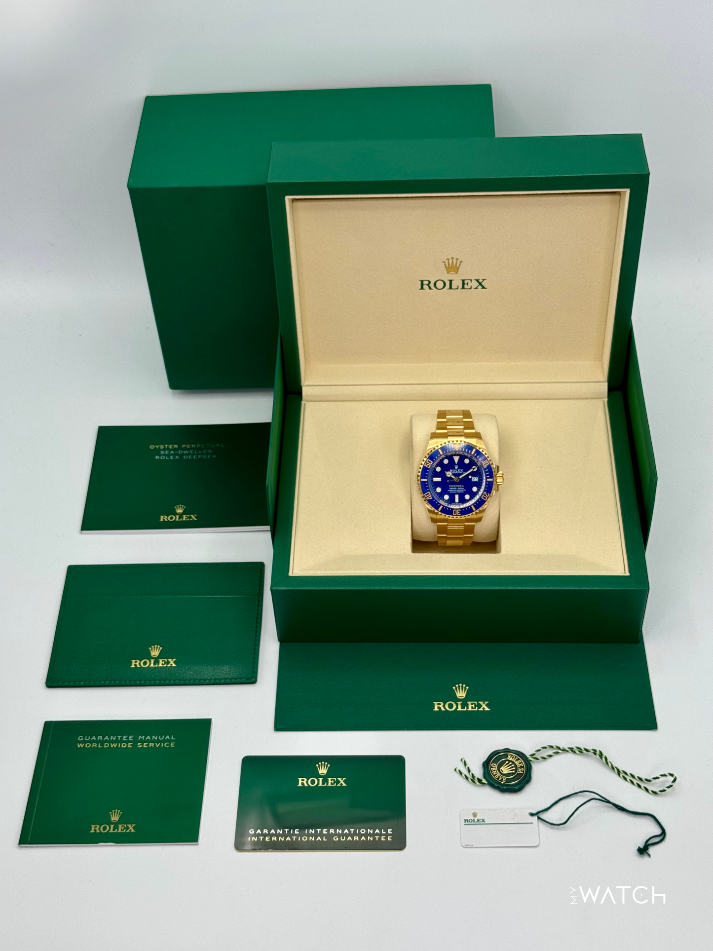 NEW 2025 Rolex Deepsea 44mm 136668LB Yellow Gold Blue Dial - MyWatchLLC