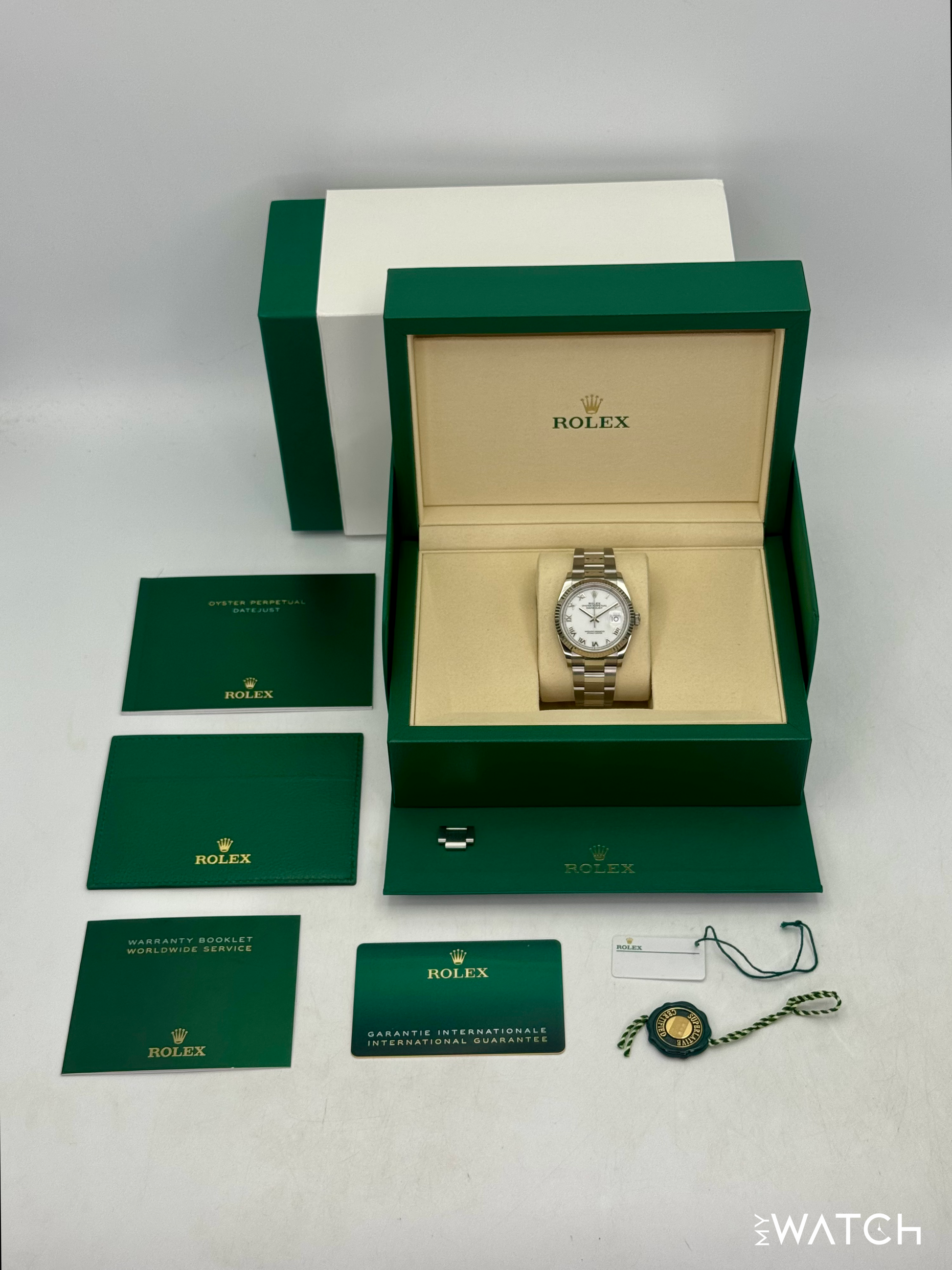 NEW 2026 Rolex Datejust 36mm 126234 Stainless Steel Oyster White Dial - MyWatchLLC