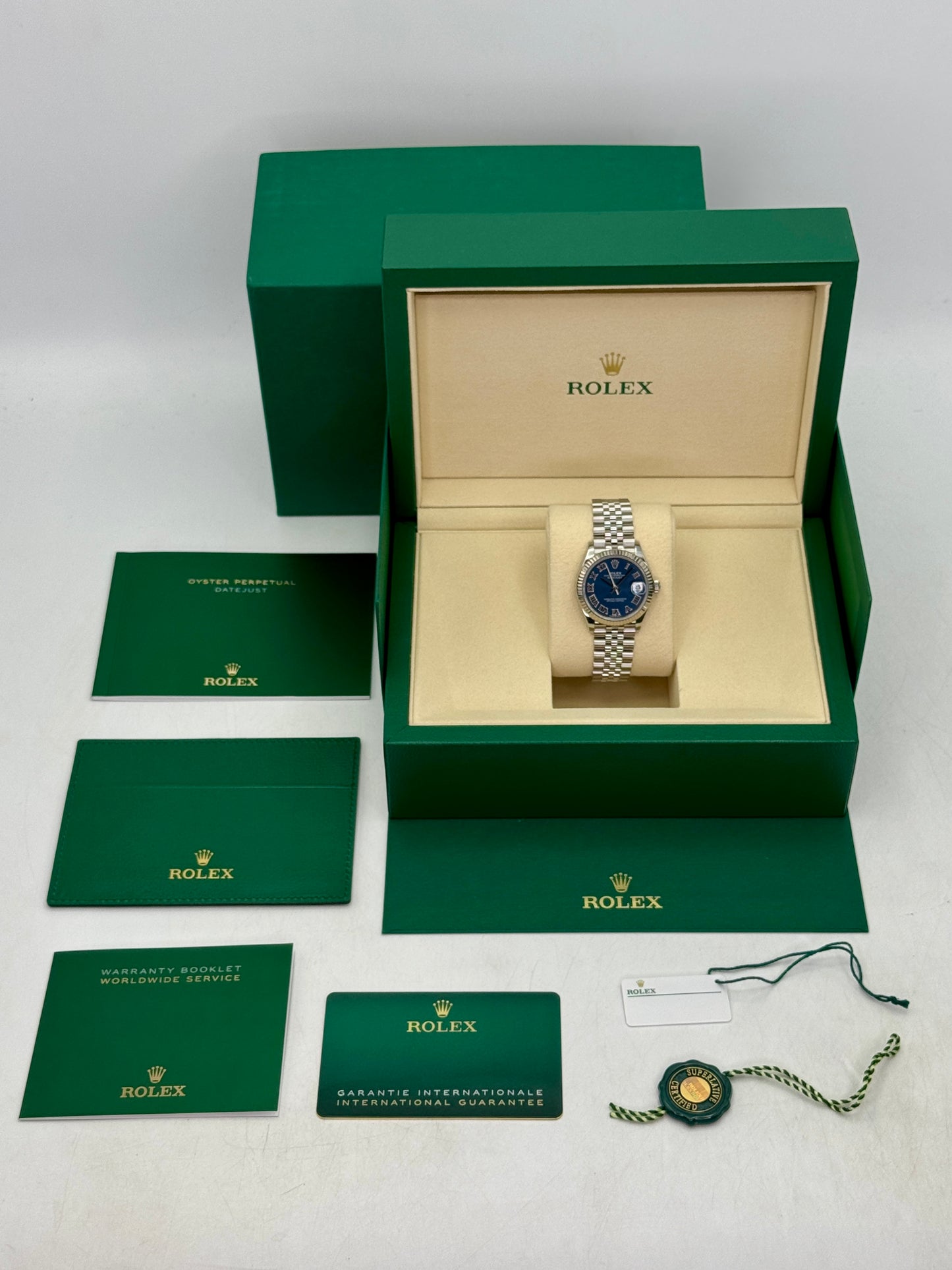2025 Rolex Datejust 31mm 278274 Stainless Steel Jubilee Blue Dial