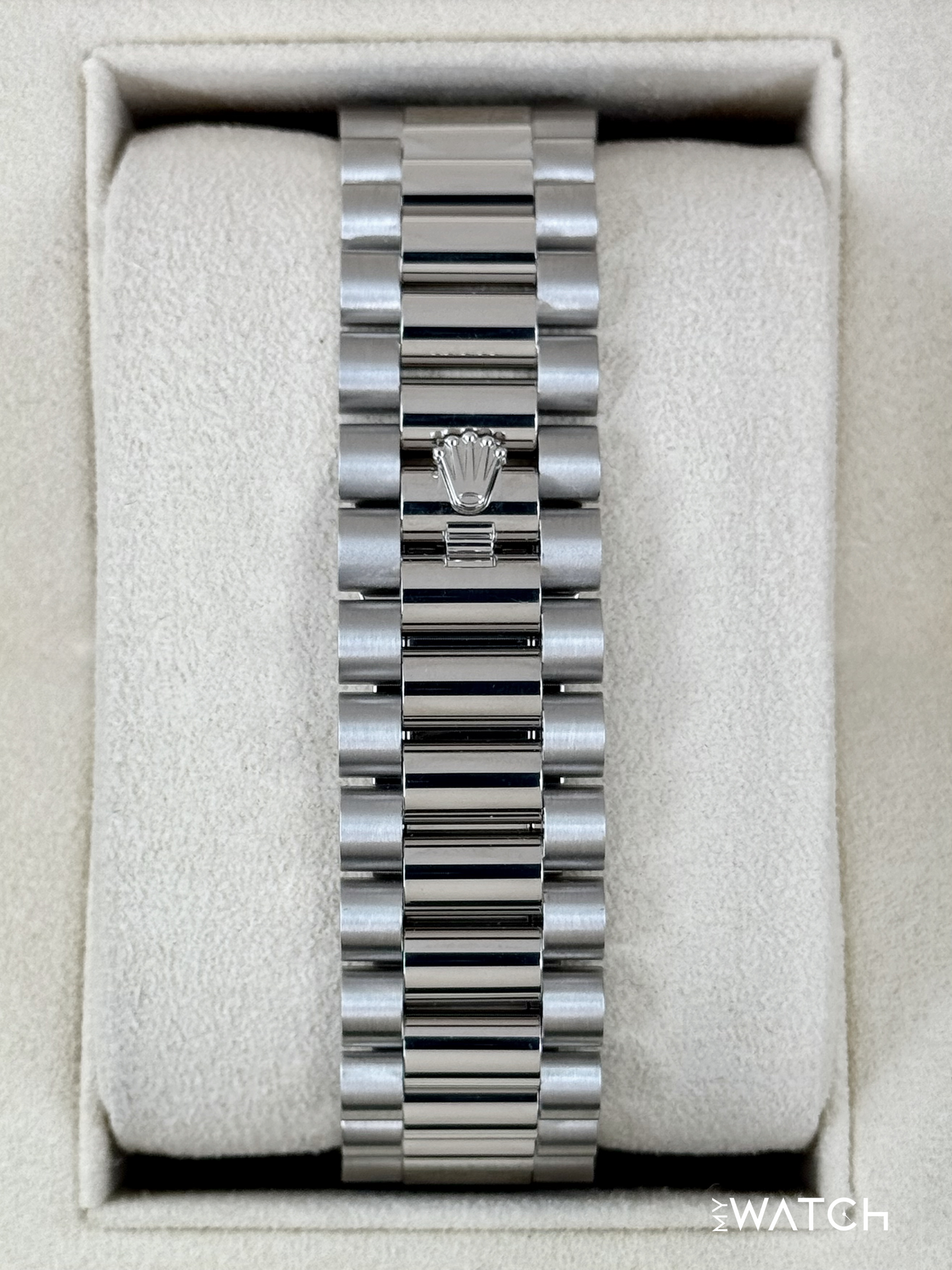 2023 Rolex Day-Date 40mm 228396TBR Ice Blue Diamond Baguette Dial - MyWatchLLC