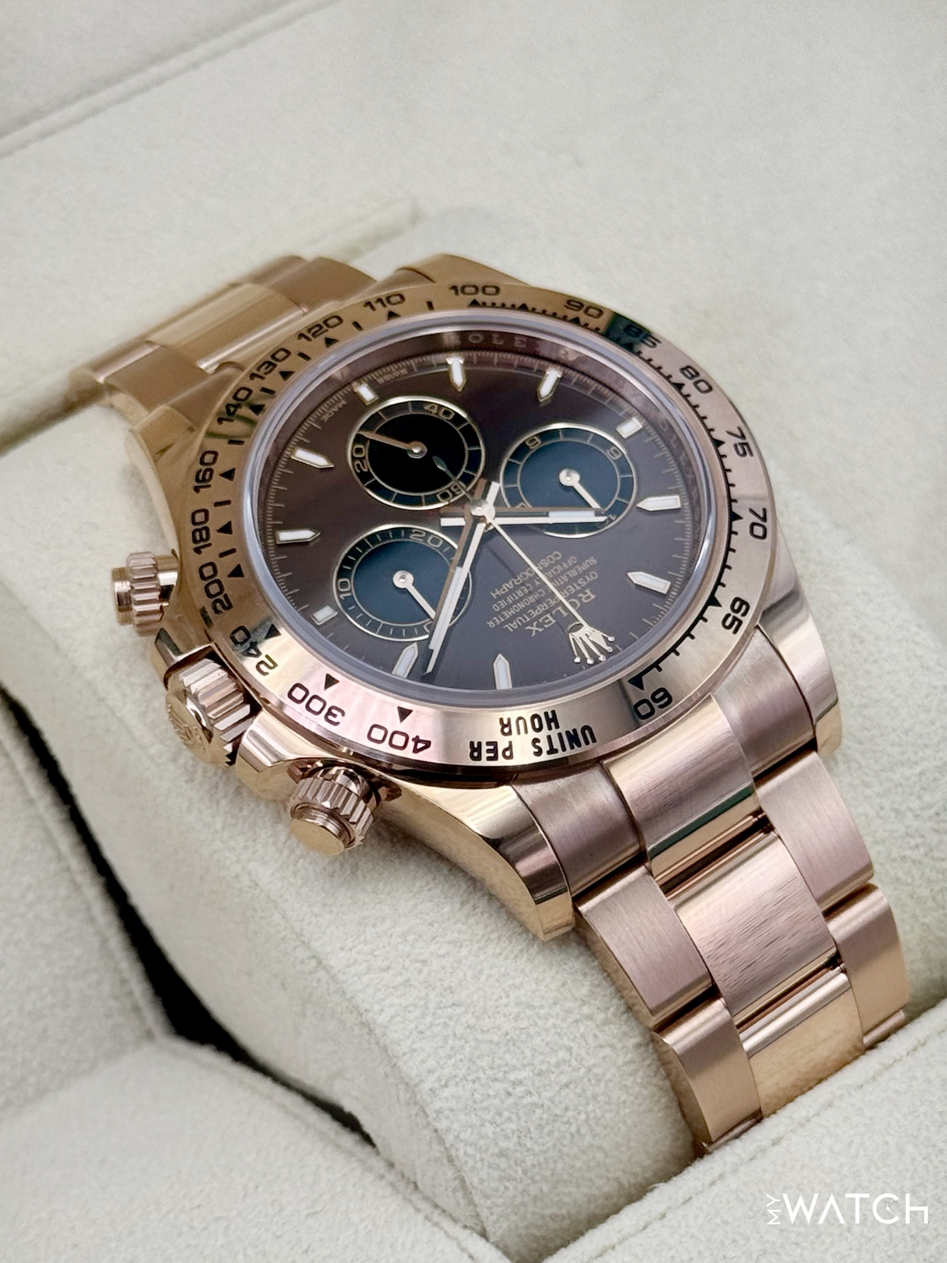 2025 Rolex Daytona 40mm 126505 Rose Gold Chocolate Dial - MyWatchLLC