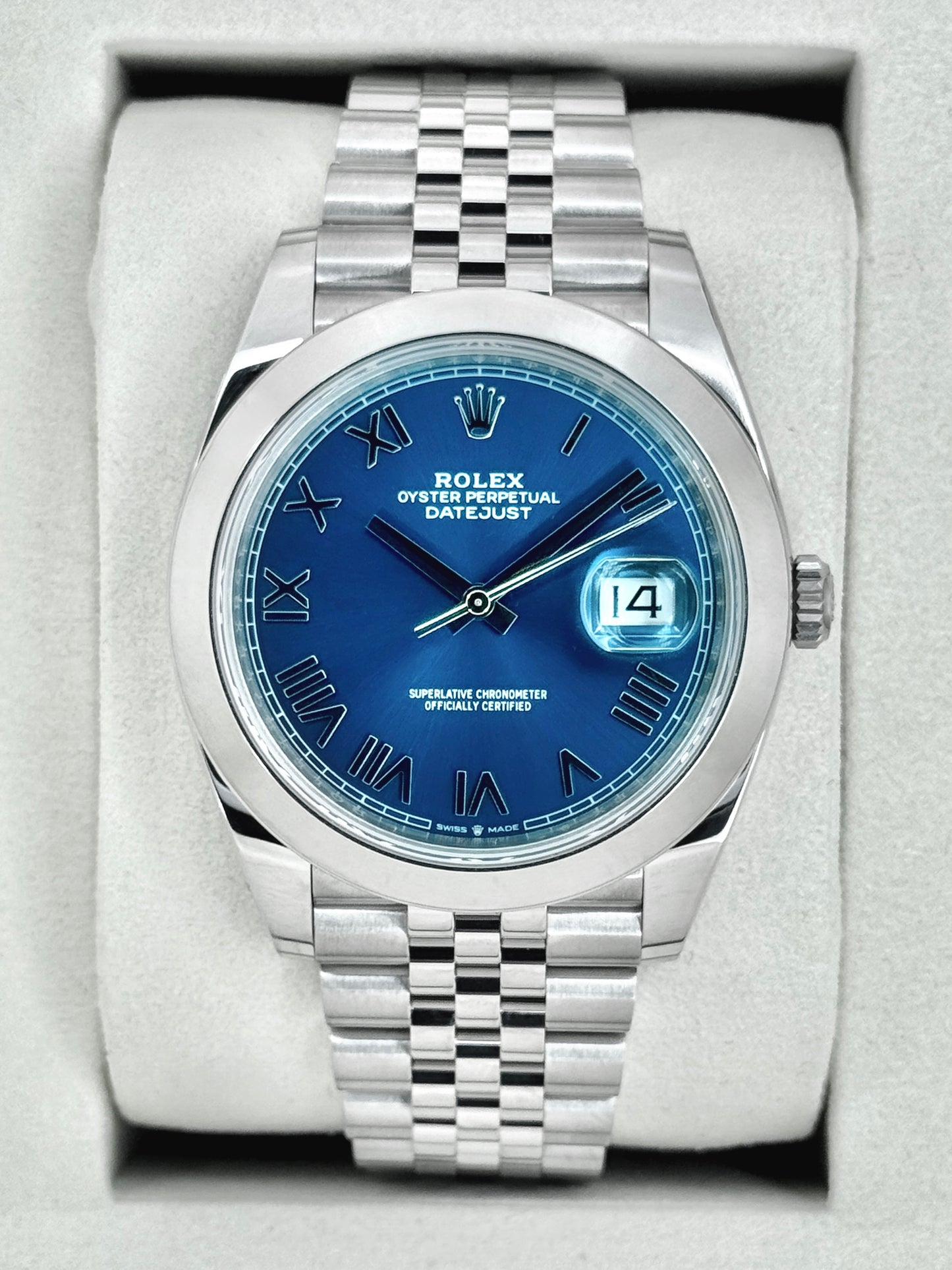 NEW 2026 Rolex Datejust 41mm 126300 Stainless Steel Jubilee Blue Roman Numeral Dial