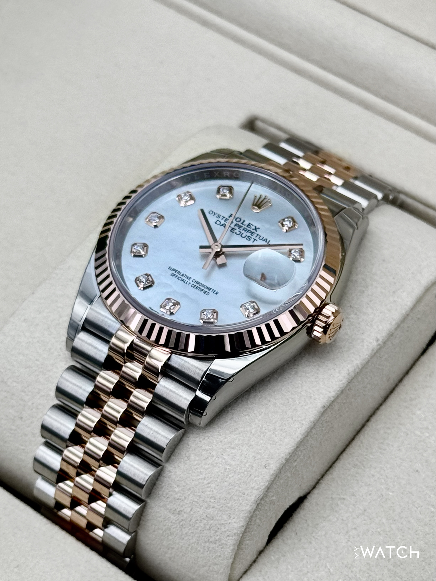 NEW 2026 Rolex Datejust 36mm 126231 Two-Tone MOP Diamond Dial (STICKERED) - MyWatchLLC