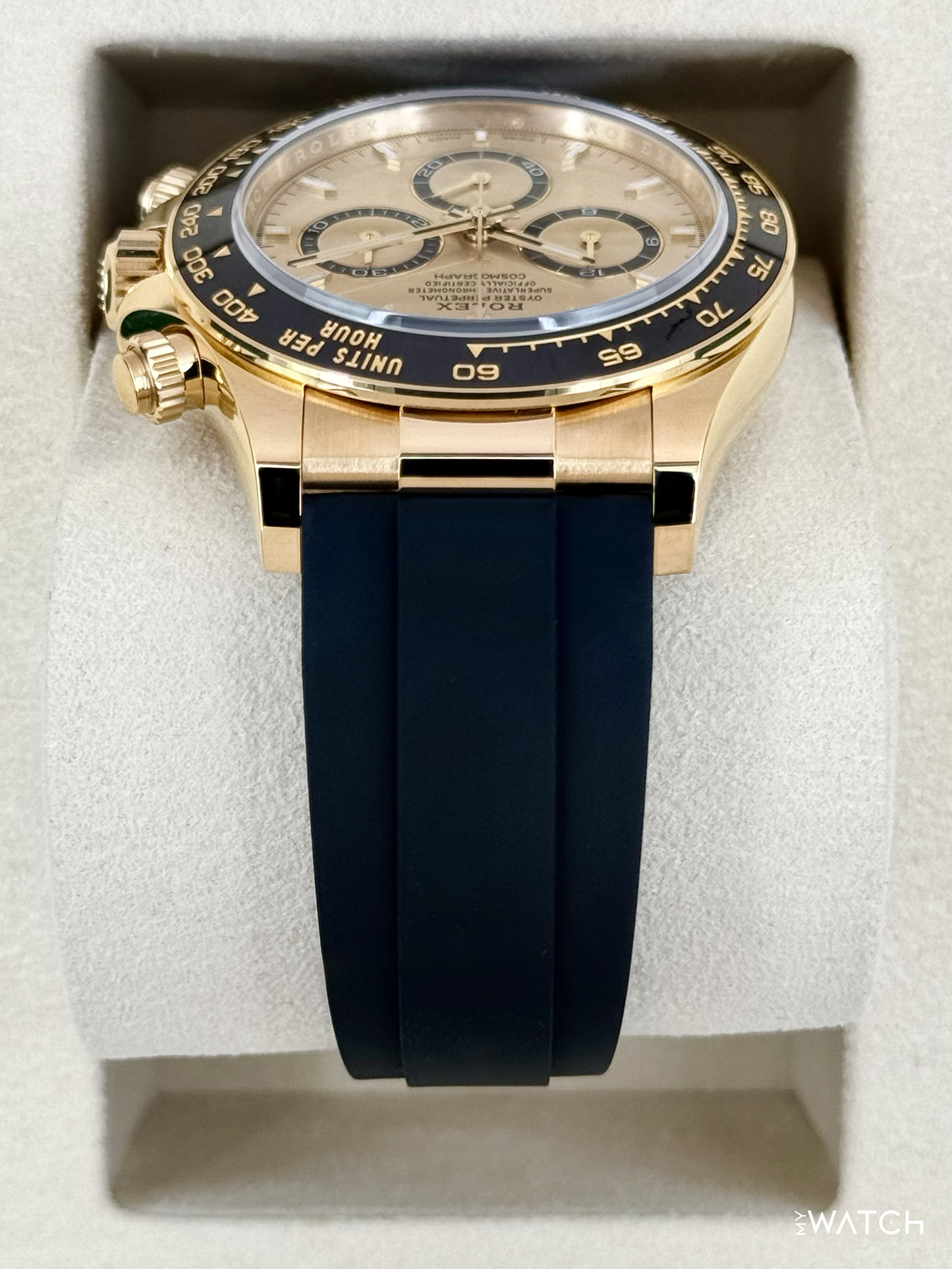 NEW 2026 Rolex Daytona 40mm 126518LN Yellow Gold Oysterflex Champagne Dial - MyWatchLLC