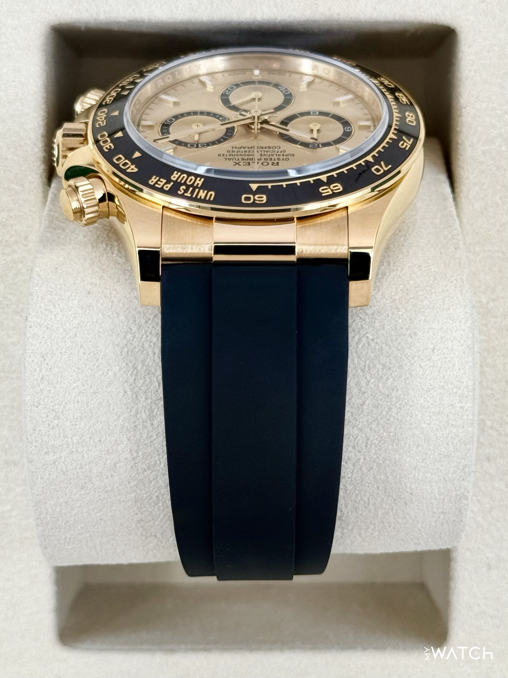 NEW 2026 Rolex Daytona 40mm 126518LN Yellow Gold Oysterflex Champagne Dial - MyWatchLLC