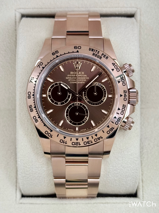 2025 Rolex Daytona 40mm 126505 Rose Gold Chocolate Dial - MyWatchLLC