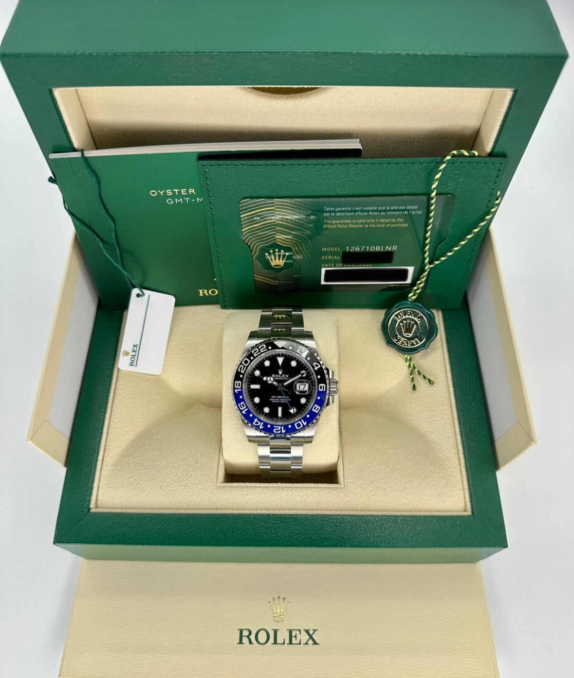 NEW 2023 Rolex GMT-Master II Batman 40mm 126710BLNR Oyster Black Dial - MyWatchLLC