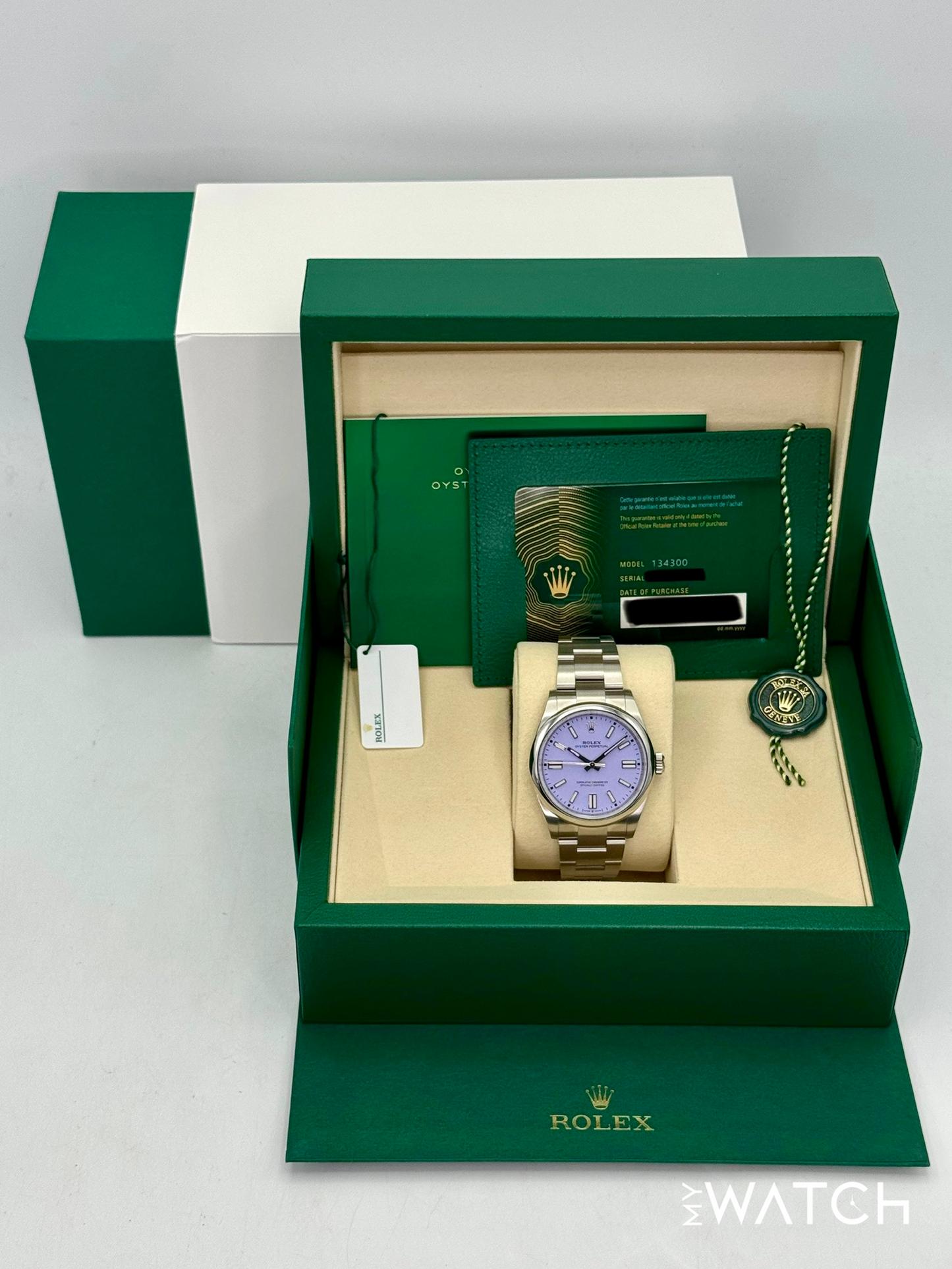 NEW 2025 Rolex Oyster Perpetual 41mm 134300 Lavender Dial (STICKERED)