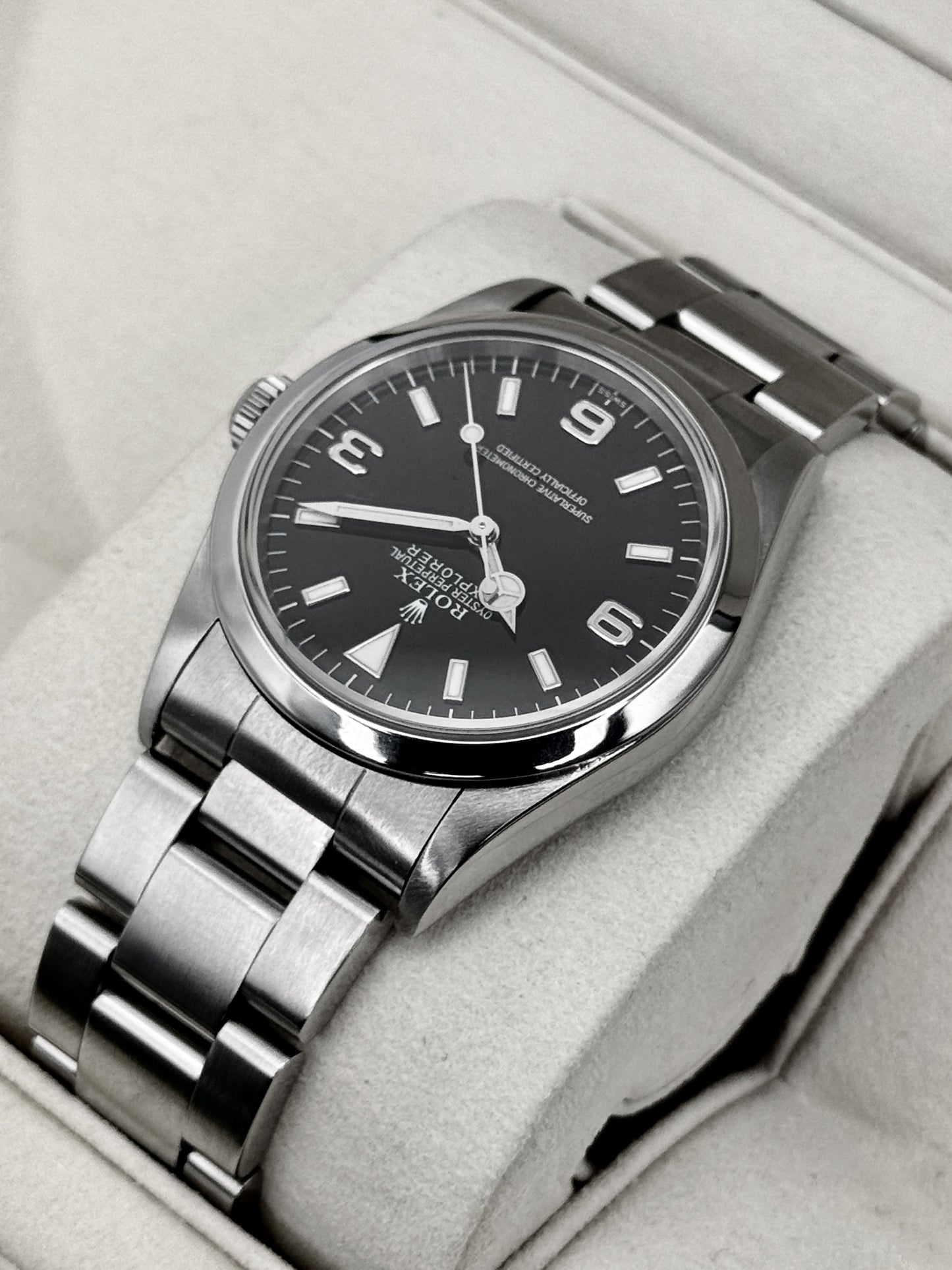 1999 Rolex Explorer 39mm 14270 Stainless Steel Black Dial