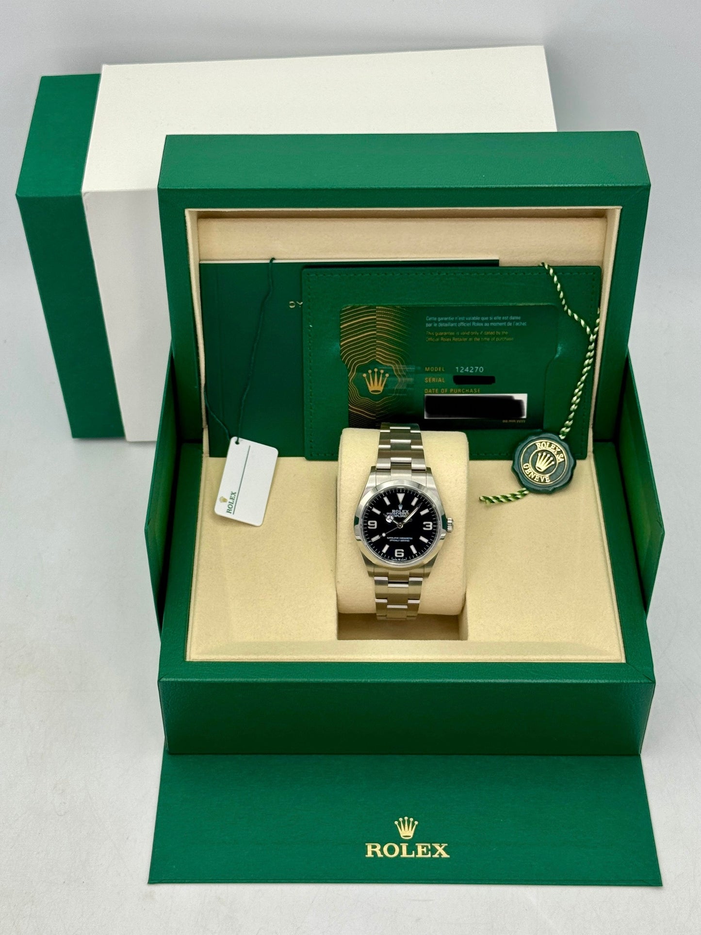 2025 Rolex Explorer 36mm 124270 Stainless Steel Black Dial