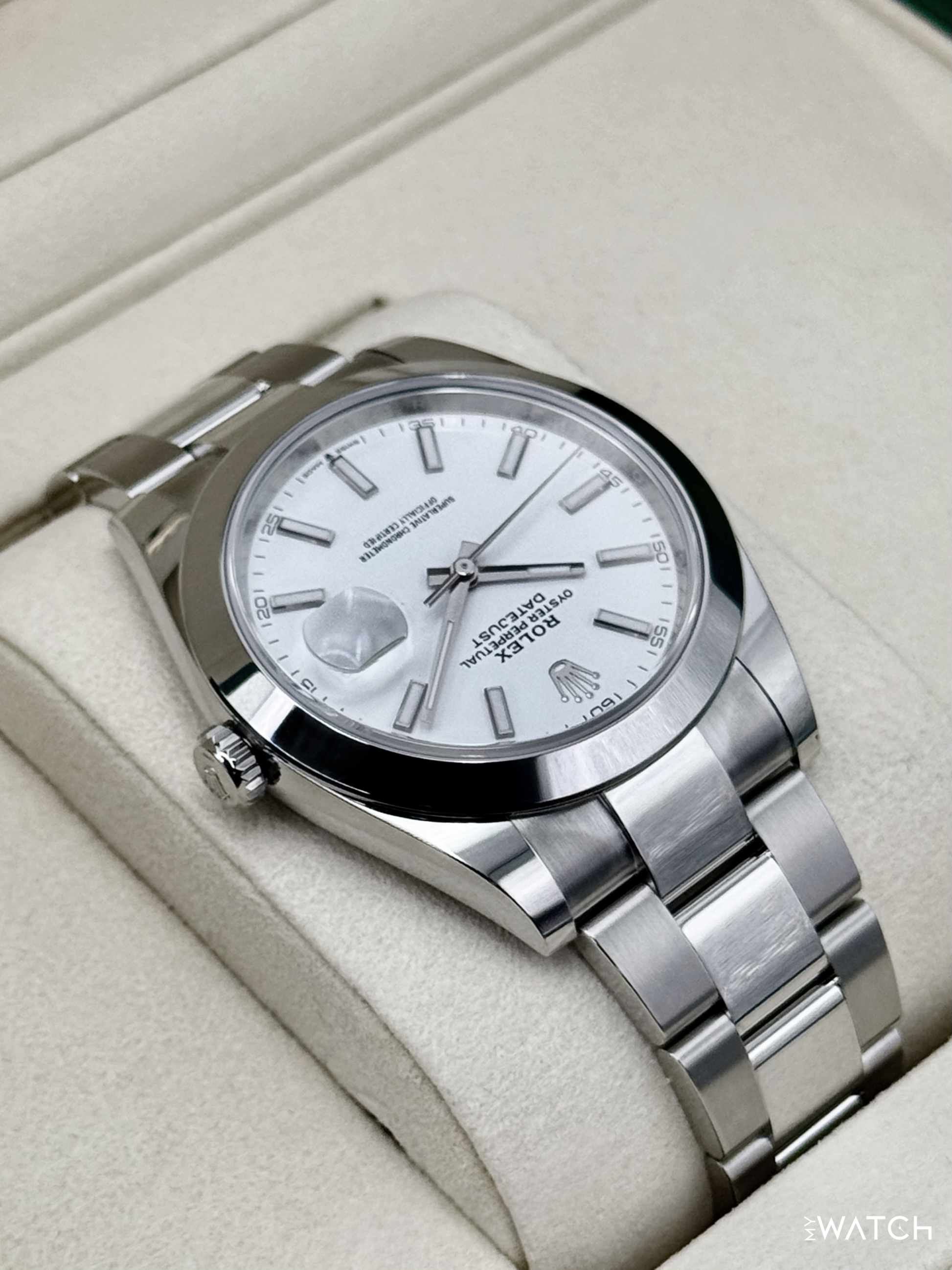 NEW 2025 Rolex Datejust 41mm 126300 Stainless Steel Oyster White Dial - MyWatchLLC