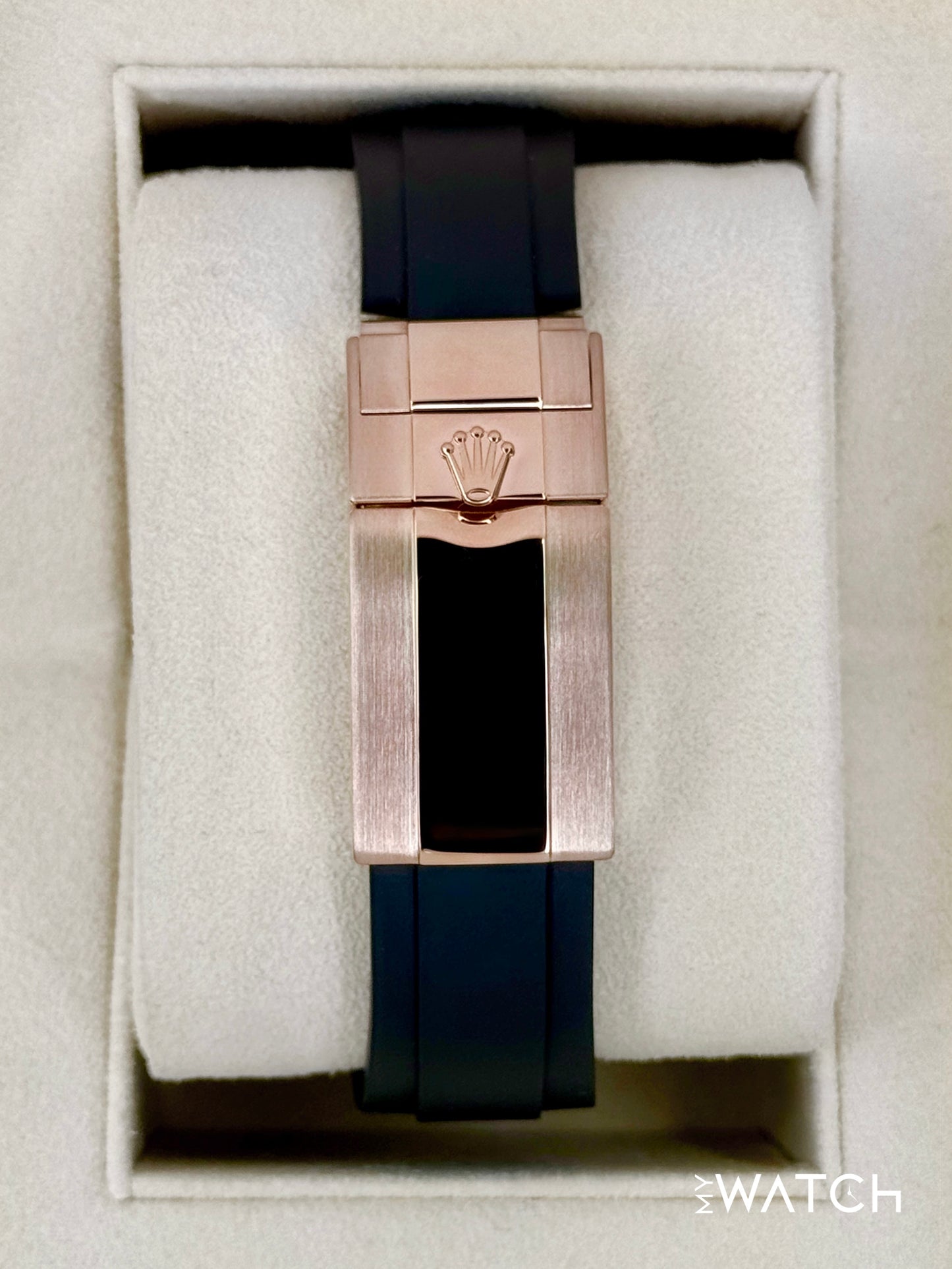 2016 Rolex Yacht-Master 40mm 116655 Rose Gold Oysterflex Black Dial