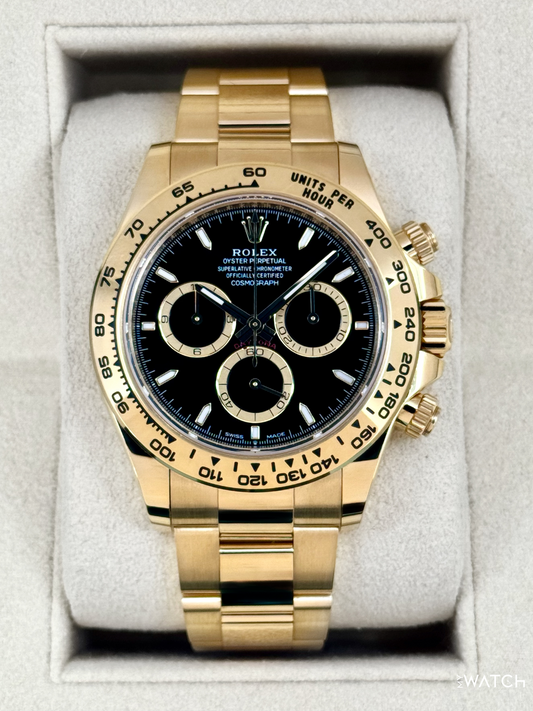 2025 Rolex Daytona 40mm 126508 18K Yellow Gold Black Dial - MyWatchLLC