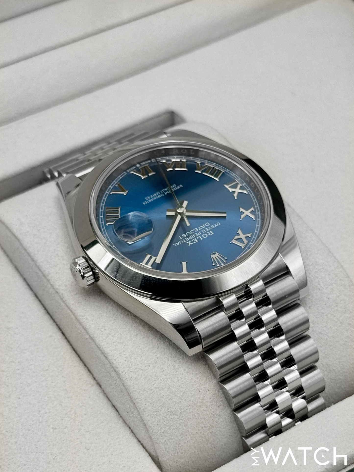 NEW 2025 Rolex Datejust 41mm 126300 Stainless Steel Jubilee Blue Roman Numeral Dial