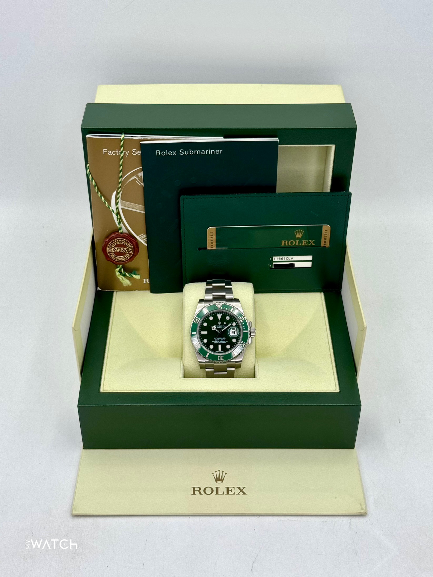 2014 Rolex Submariner "Hulk" 40mm 116610LV Green Dial