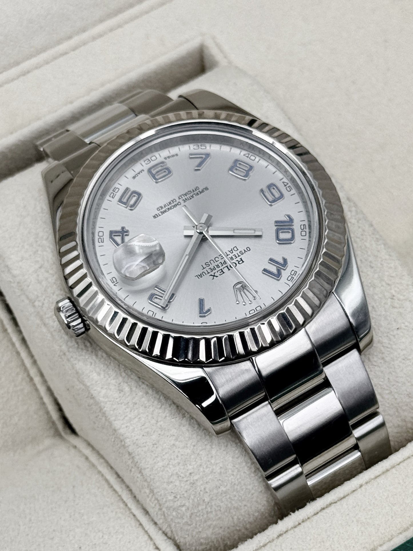 2010 Rolex Datejust II 41mm 116334 Stainless Steel Oyster Silver Dial