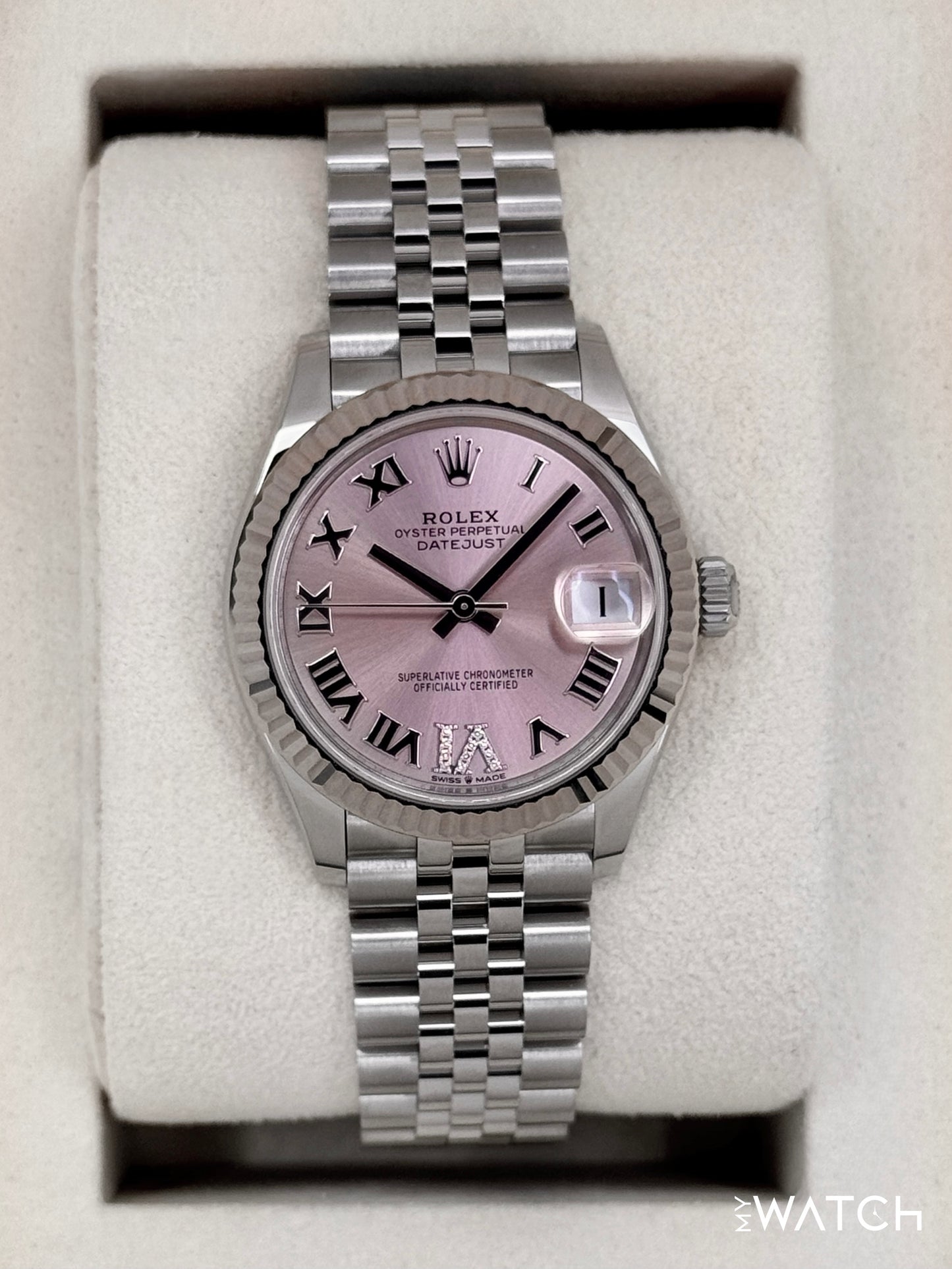 NEW 2025 Rolex Datejust 31mm 278274 Stainless Steel Jubilee Pink Dial