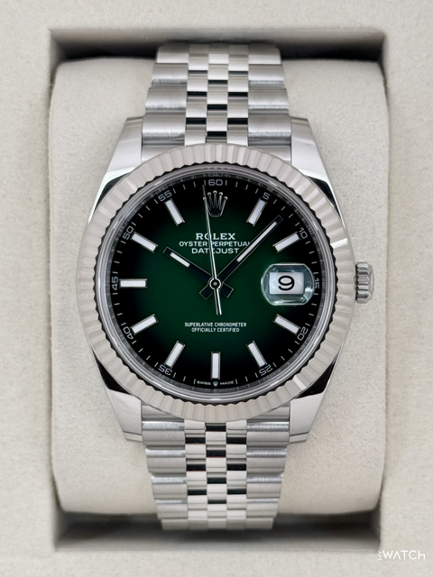 NEW 2026 Rolex Datejust 41mm 126334 Stainless Steel Jubilee Green Ombre Dial