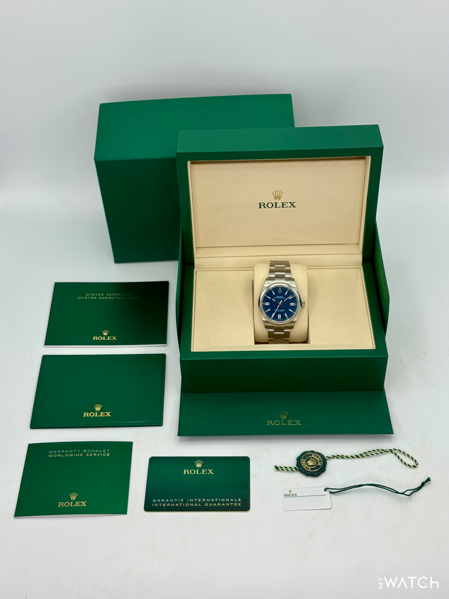 NEW 2025 Rolex Oyster Perpetual 41mm 134300 Med Blue Dial - MyWatchLLC