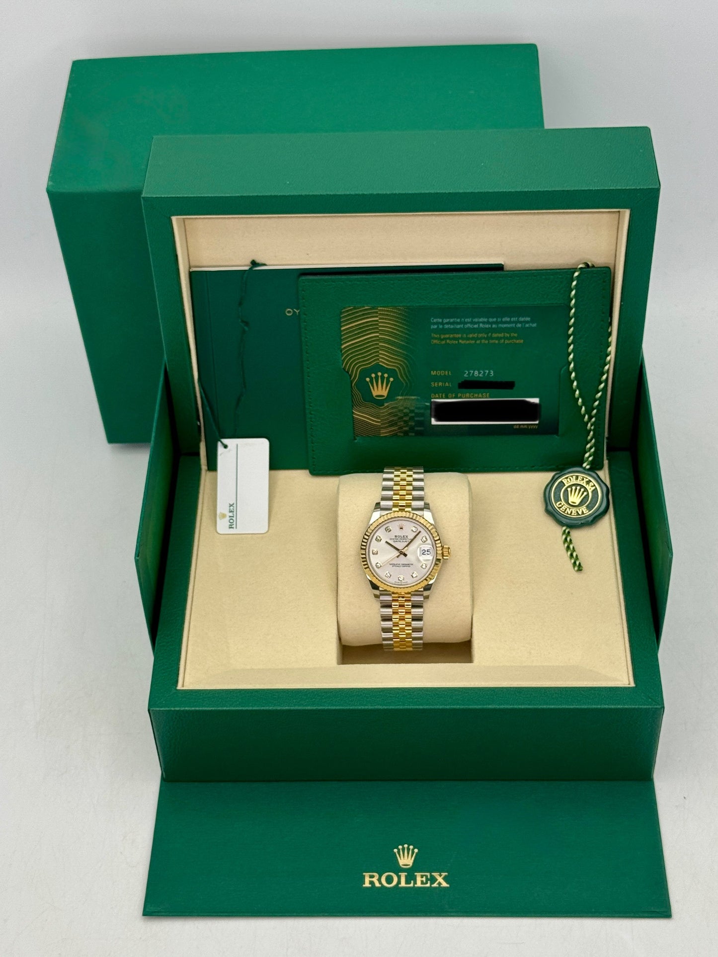 NEW 2026 Rolex Lady Datejust 31mm 278273 Two-Tone Jubilee Silver Diamond Dial