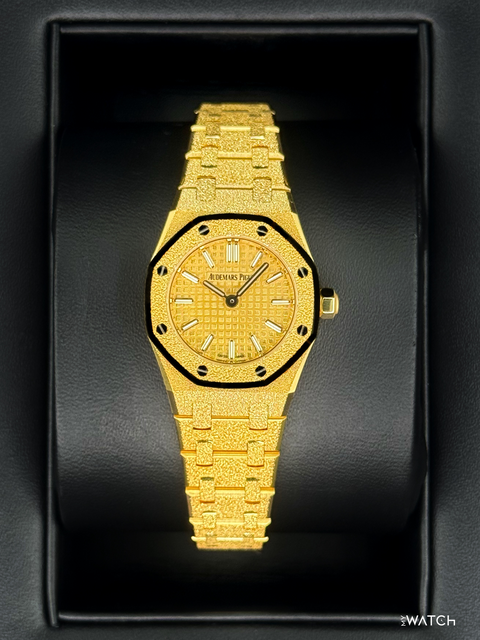 NEW 2026 Audemars Piguet Royal Oak Mini Frosted 23mm 67630BA Yellow Gold Dial