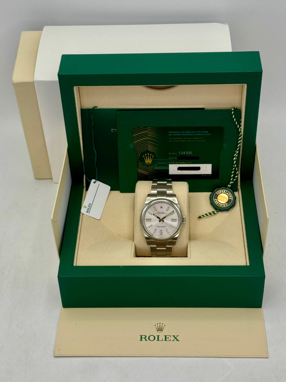 2023 Rolex Oyster Perpetual 41mm 124300 Silver Dial