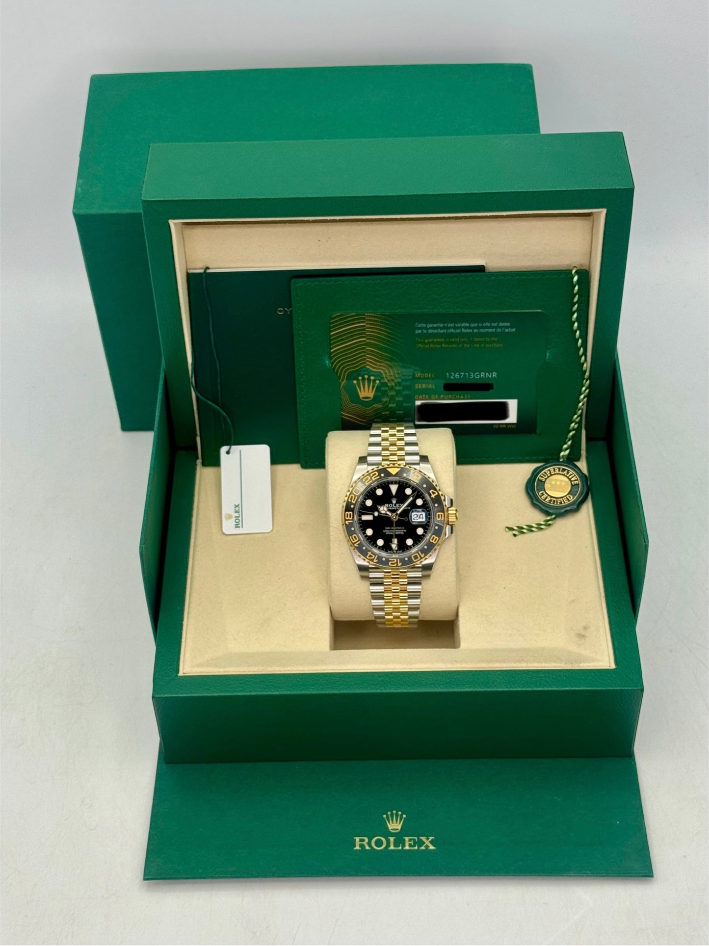 2025 Rolex GMT-Master II 40mm 126713GRNR Two-Tone Jubilee
