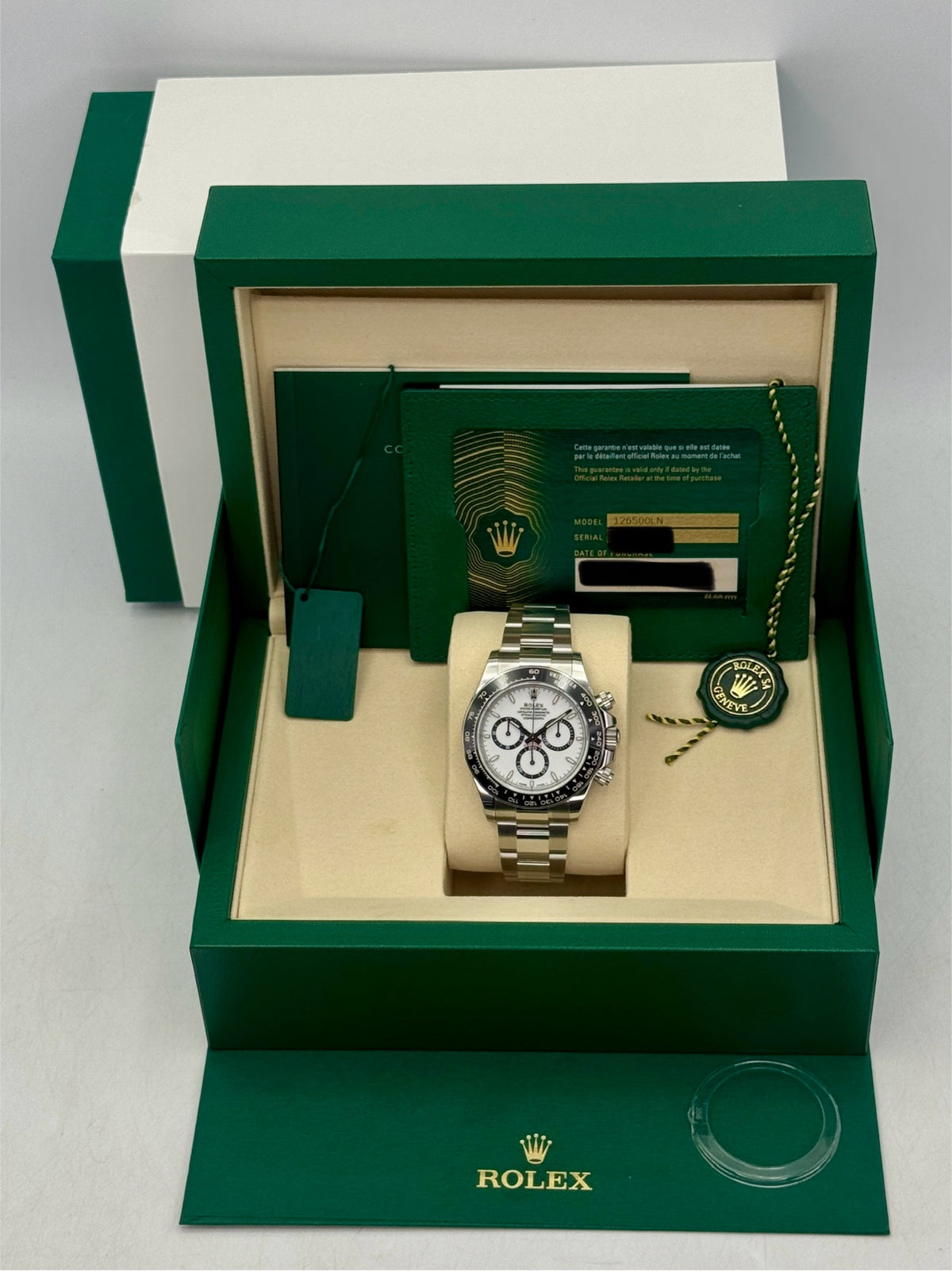 NEW 2026 Rolex Daytona 40mm 126500LN Stainless Steel Panda Dial (NEW STYLE CARD)