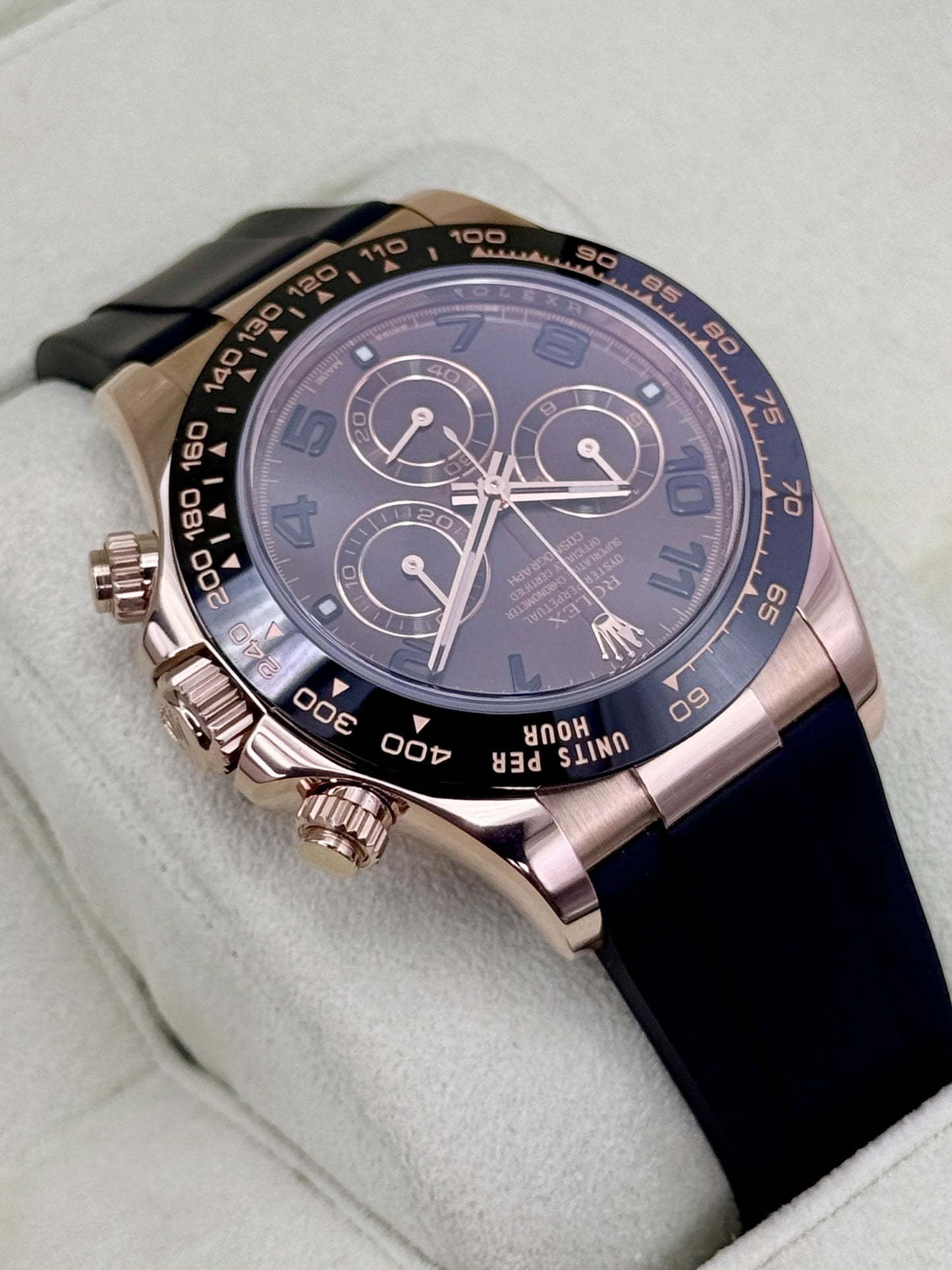 2012 Rolex Daytona 40mm 116515LN Rose Gold Oysterflex Chocolate Dial