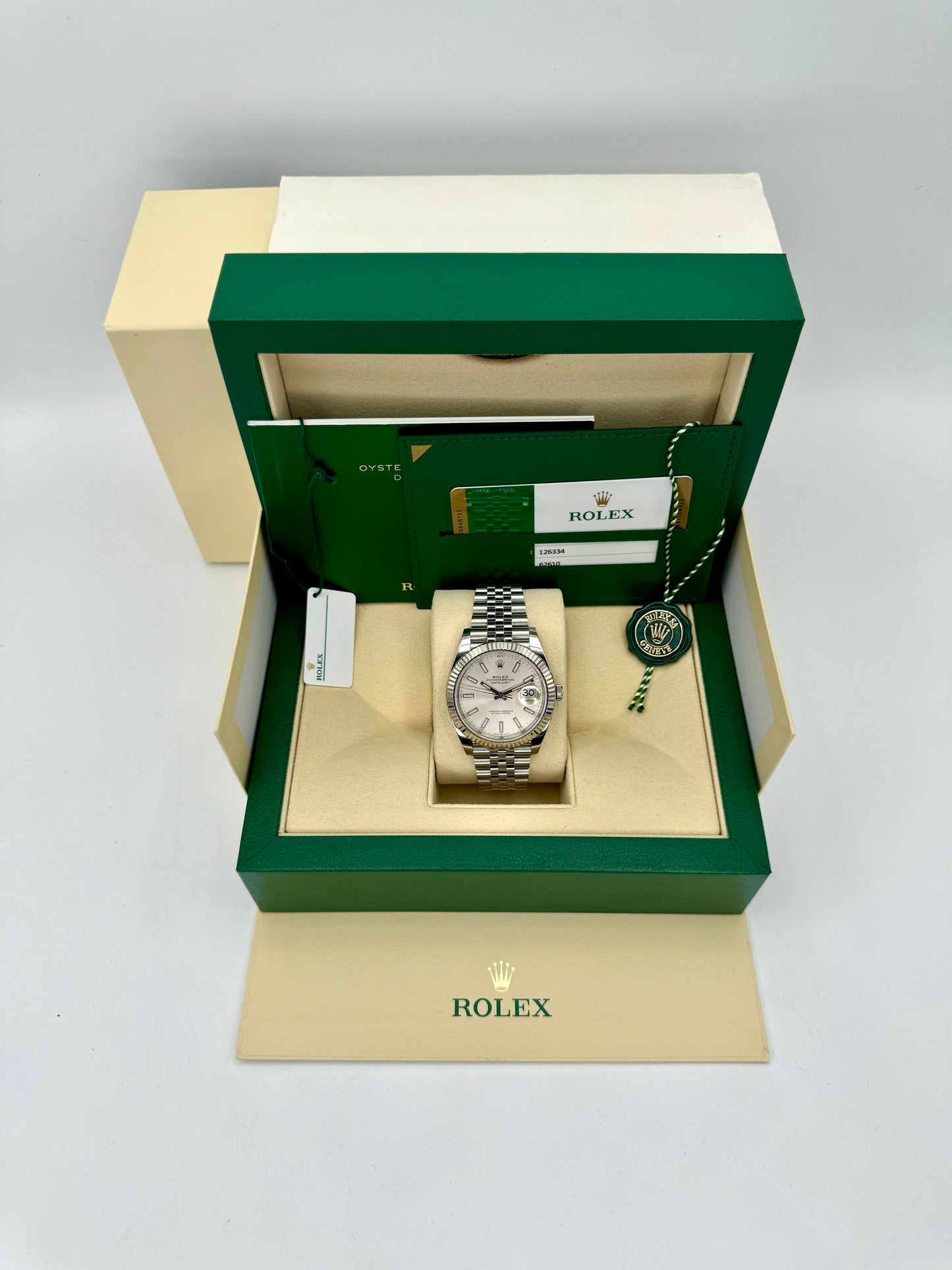 2020 Rolex Datejust 41mm 126334 Stainless Steel Jubilee Silver Dial - MyWatchLLC