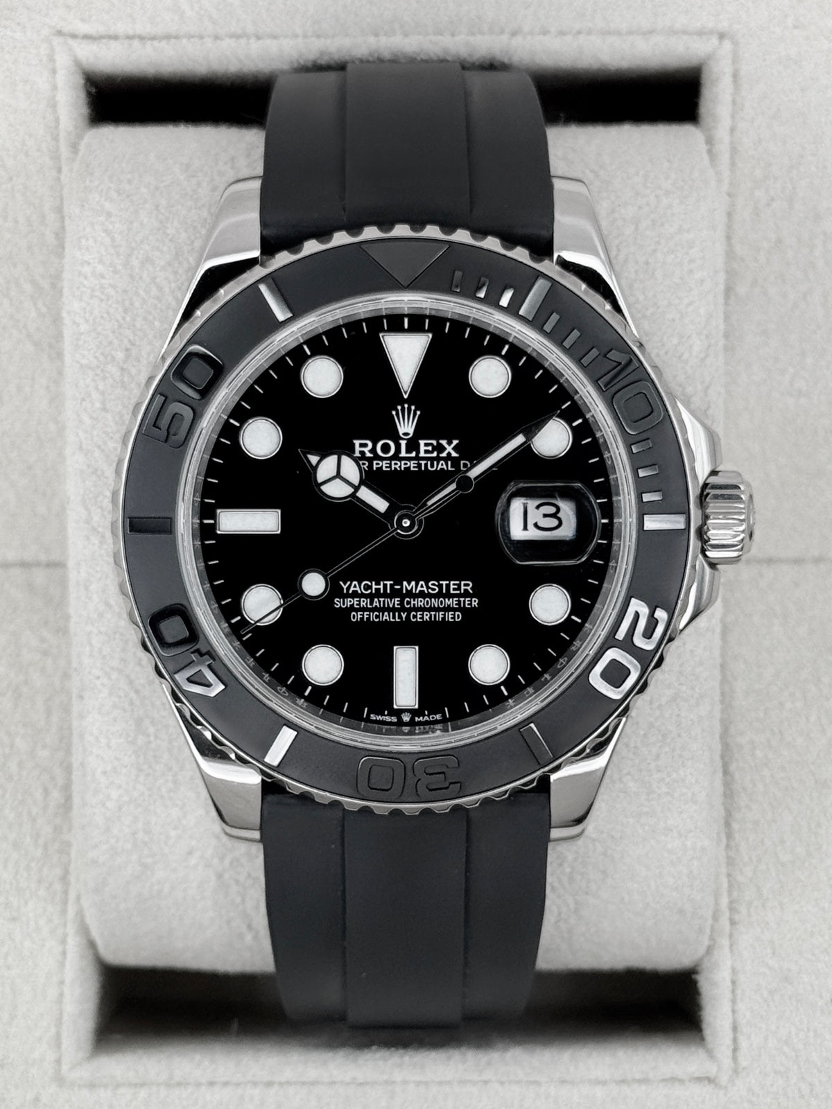 2020 Rolex Yacht-Master 42mm 226659 White Gold Oysterflex Black Dial