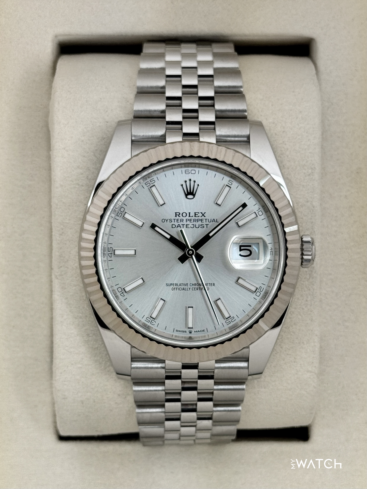 New 2025 Rolex Datejust 41mm 126334 Stainless Steel Jubilee Silver Dial - MyWatchLLC
