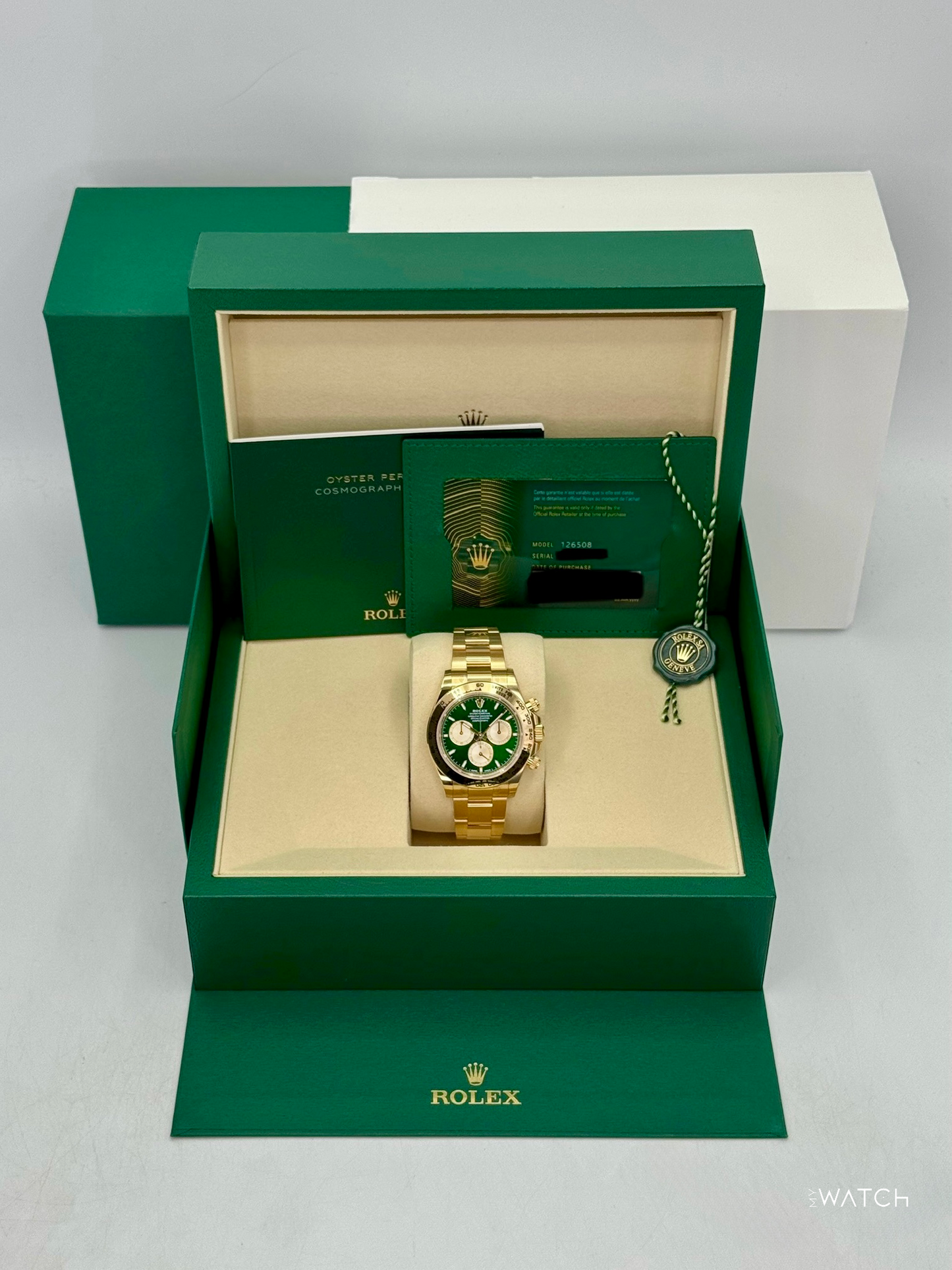 NEW 2025 Rolex Daytona "John Mayer" 40mm 126508 Yellow Gold Green Dial (STICKERED) - MyWatchLLC
