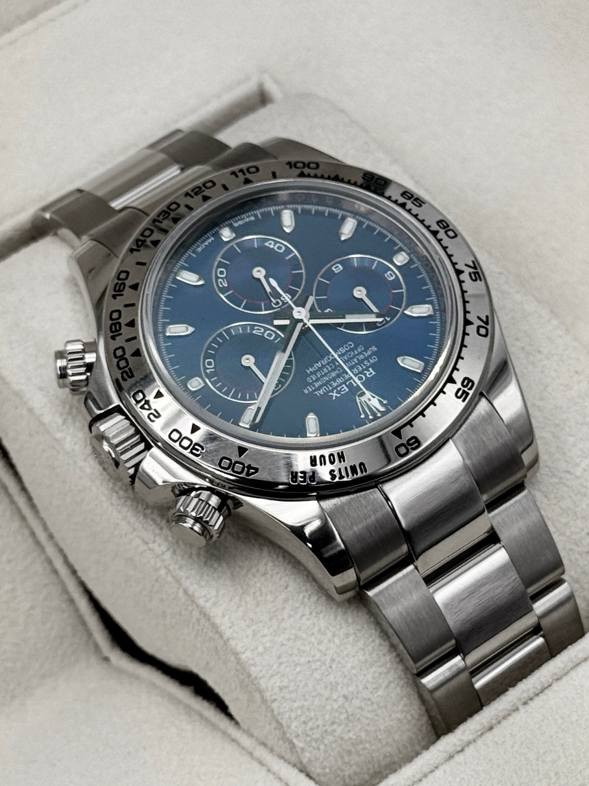 2021 Rolex Daytona 40mm 116509 White Gold Blue Dial