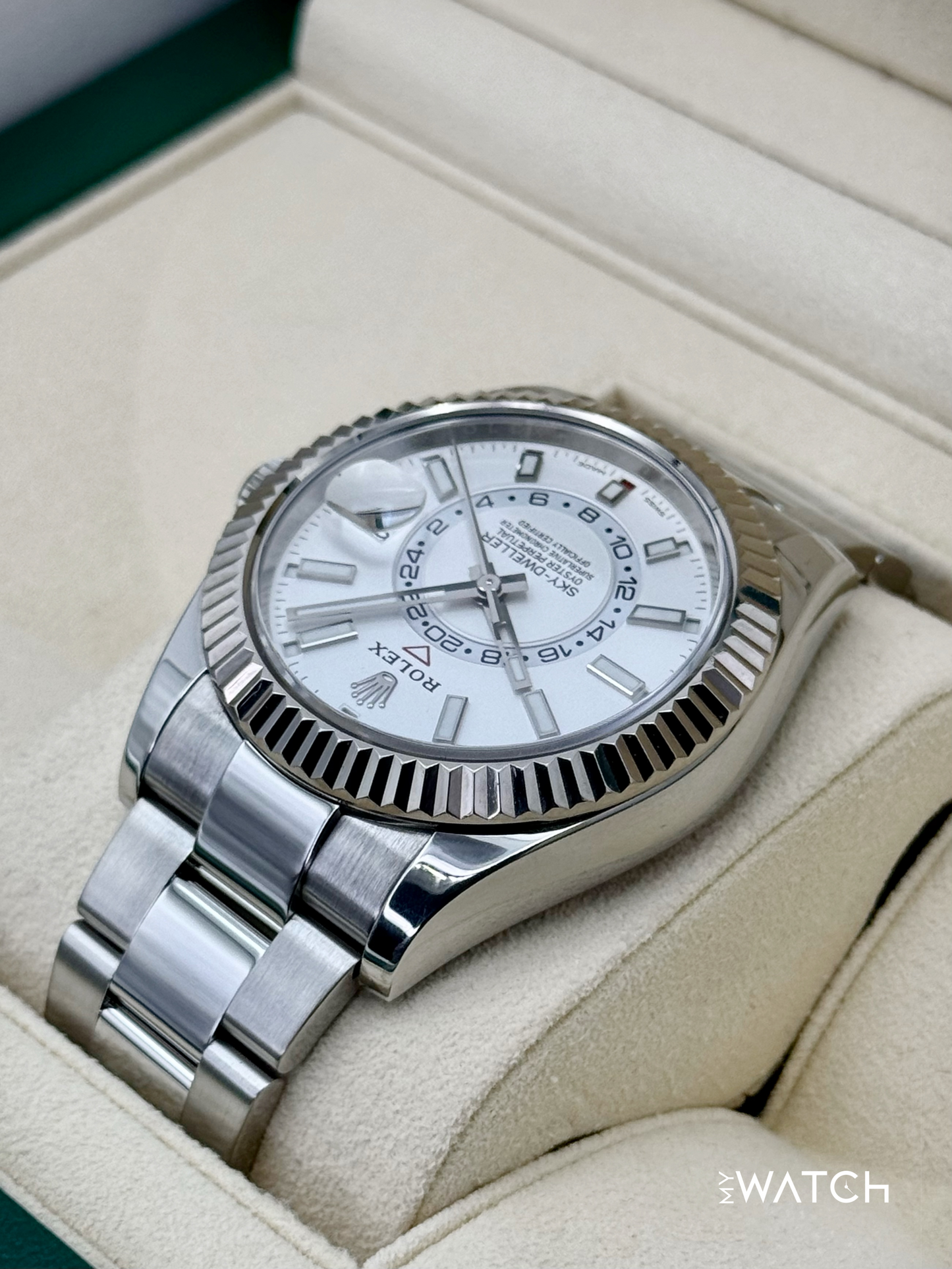 2018 Rolex Sky-Dweller 42mm 326934 Stainless Steel Oyster White Dial