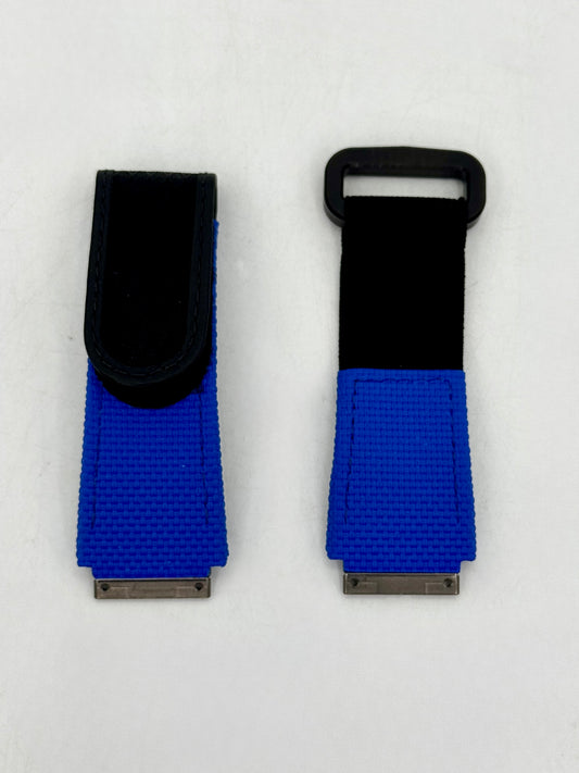 Richard Mille RM10 Velcro Watch Strap Rubber Sailcloth Pattern - Blue