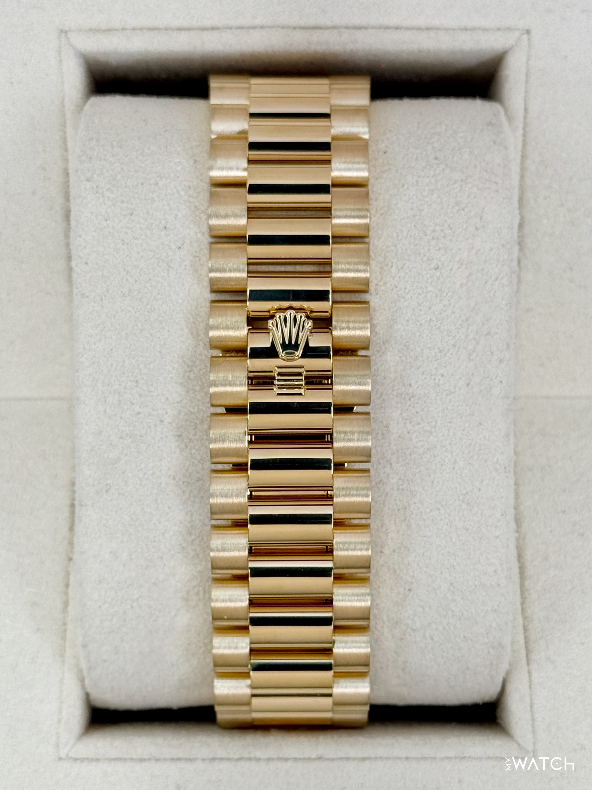 2021 Rolex Day-Date 40mm 228348RBR Presidential Champagne Diamond Dial - MyWatchLLC