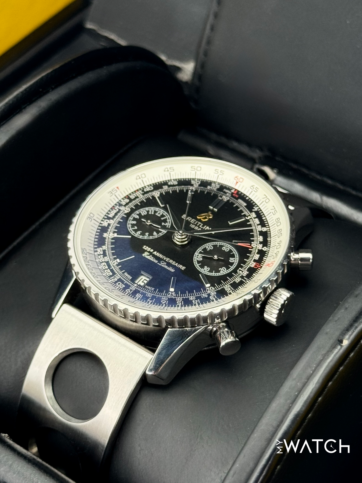 2011 Breitling Navitimer 125th Anniversary 43mm A26322 Stainless Steel Black Dial