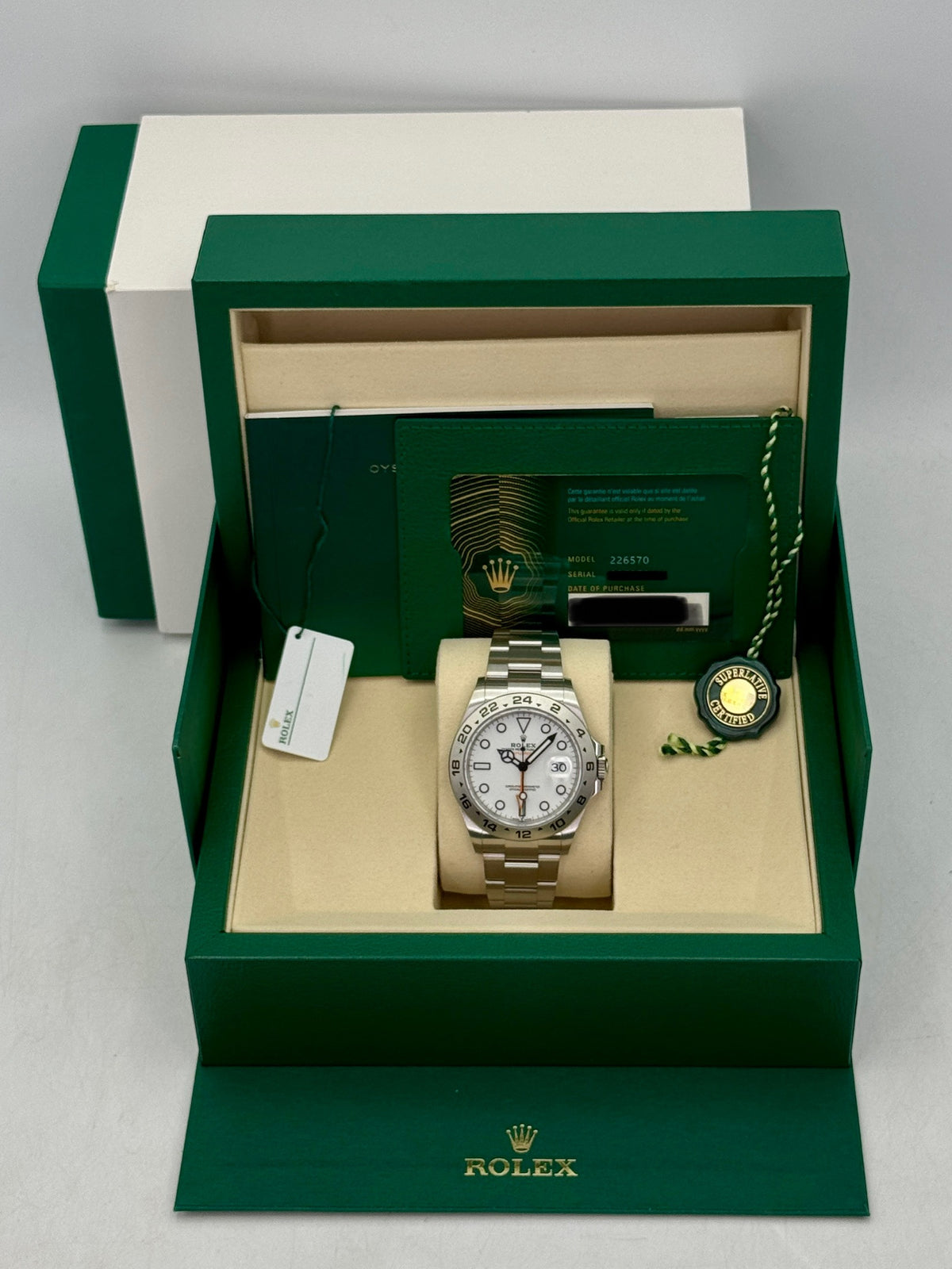 2025 Rolex Explorer II 42mm 226570 Polar White Dial