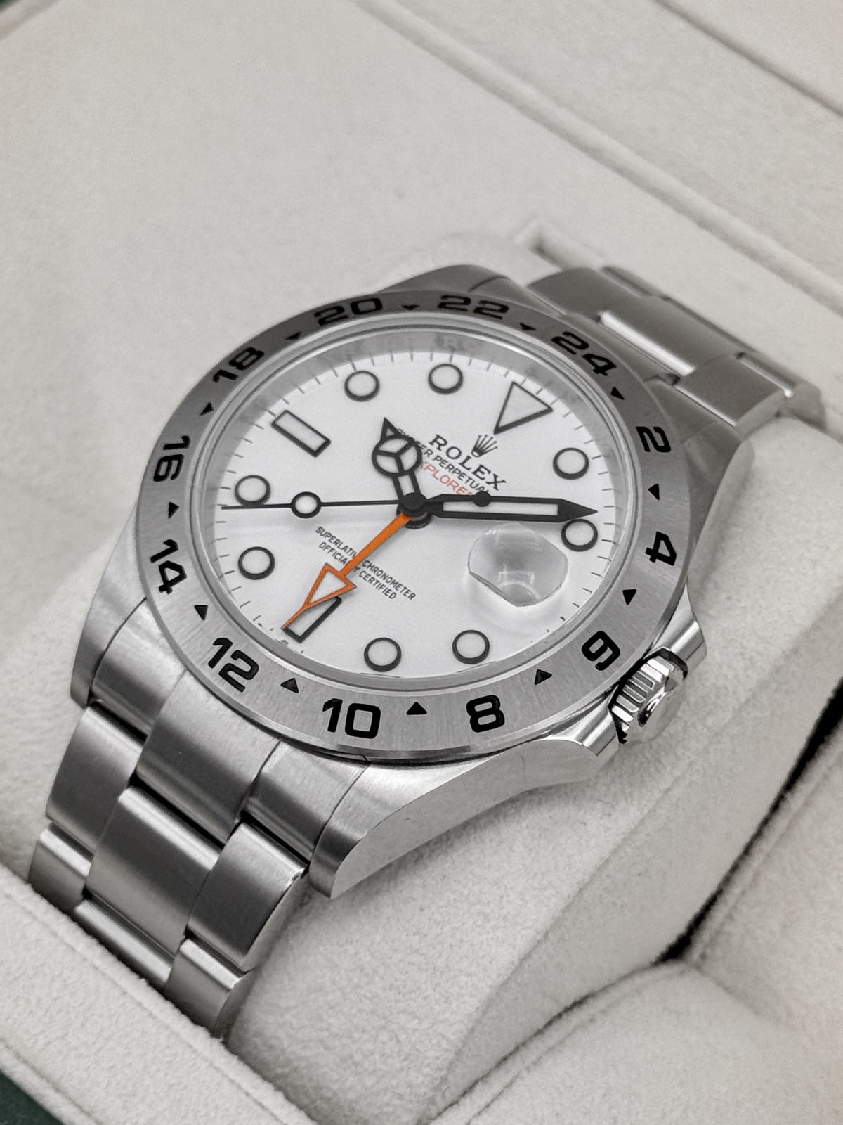 2024 Rolex Explorer II 42mm 226570 Stainless Steel Polar White Dial