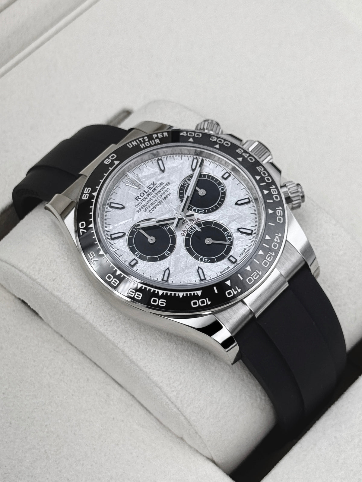 NEW 2026 Rolex Daytona 40mm 126519LN White Gold Oysterflex Meteorite Dial - MyWatchLLC