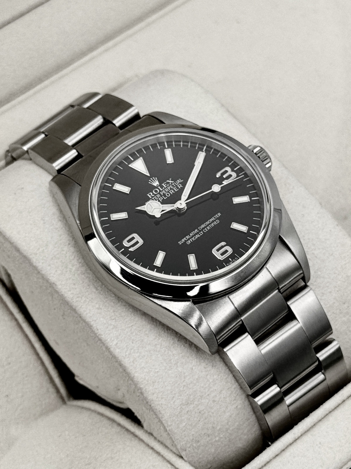 1999 Rolex Explorer 39mm 14270 Stainless Steel Black Dial