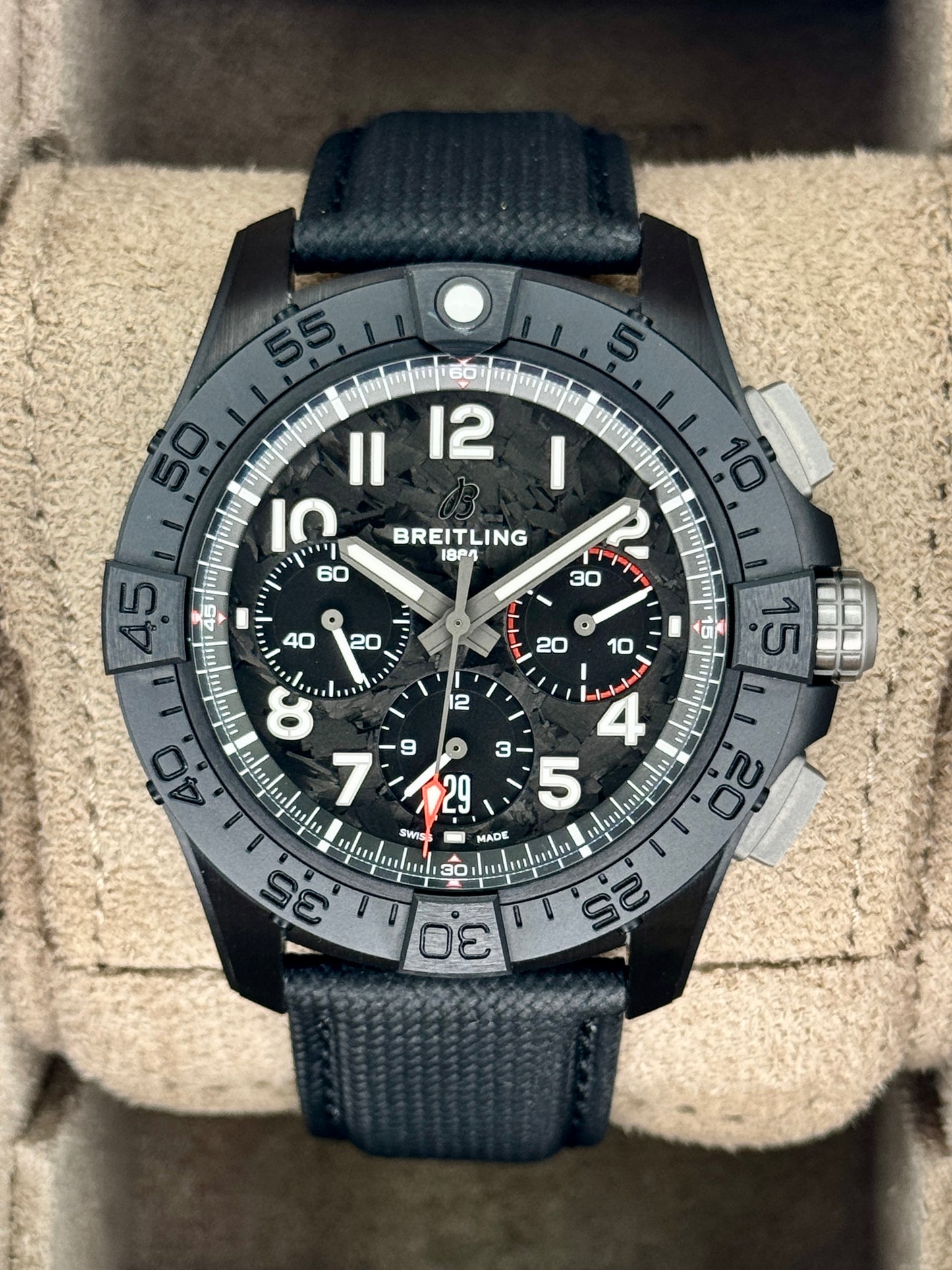 2026 Breitling Avenger B01 Chronograph Night Mission 44mm SB0147 Ceramic Black Dial