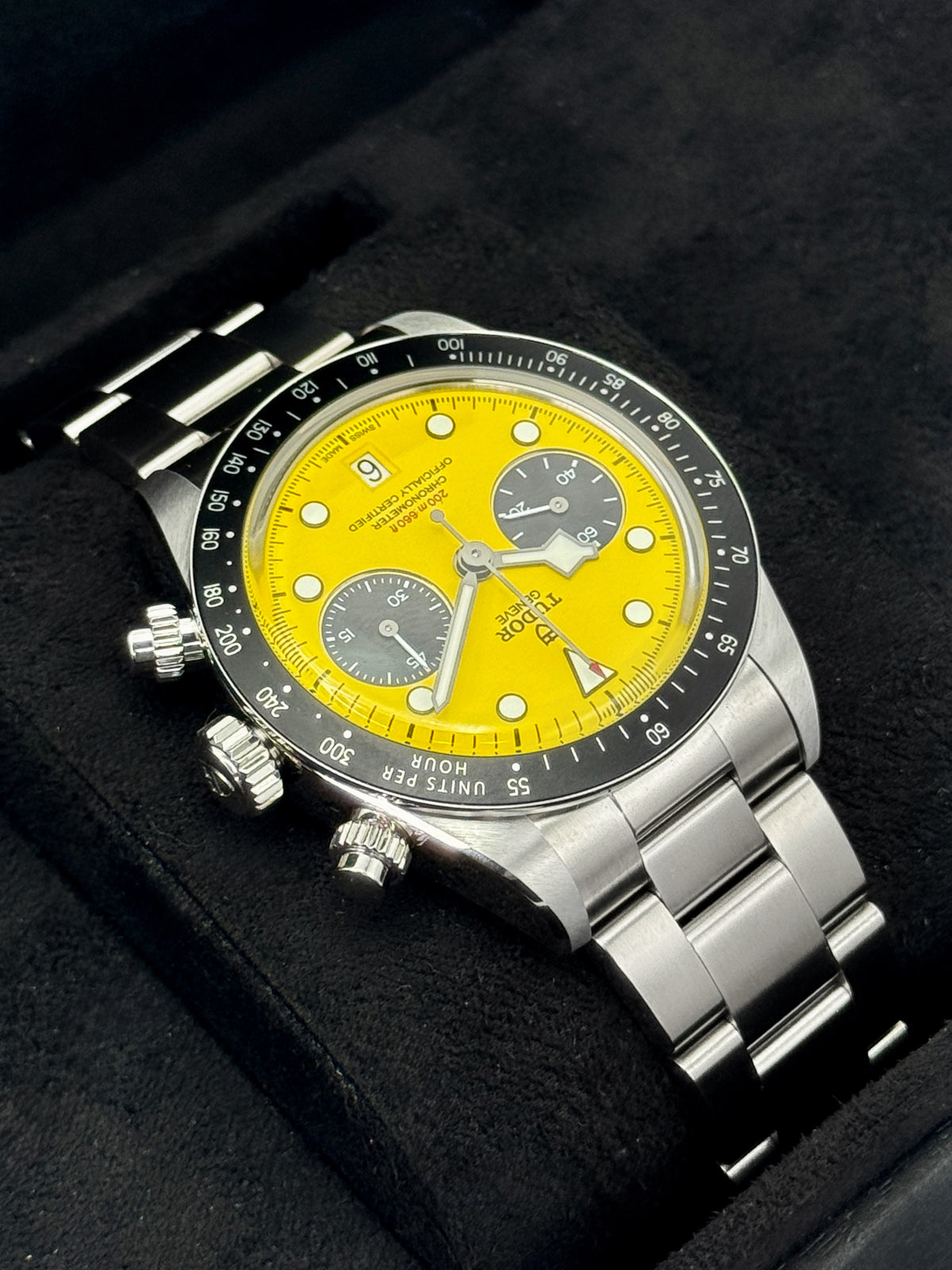 NEW 2026 Tudor Black Bay Chrono 39mm 79310N Stainless Steel Yellow Dial