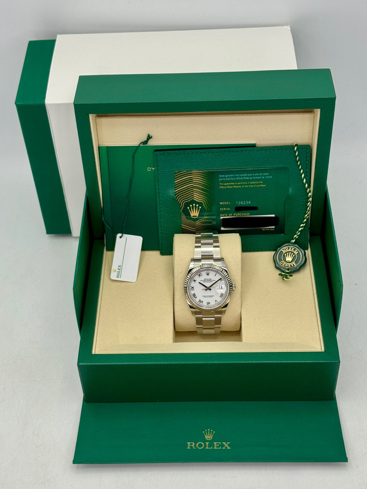 NEW 2026 Rolex Datejust 36mm 126234 Stainless Steel Oyster White Dial