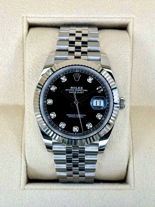 NEW 2024 Rolex Datejust 41mm 126334 Jubilee Black Diamond Dial