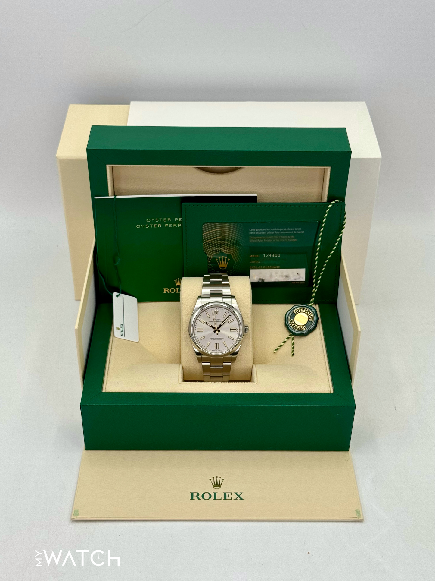 2023 Rolex Oyster Perpetual 41mm 124300 Silver Dial