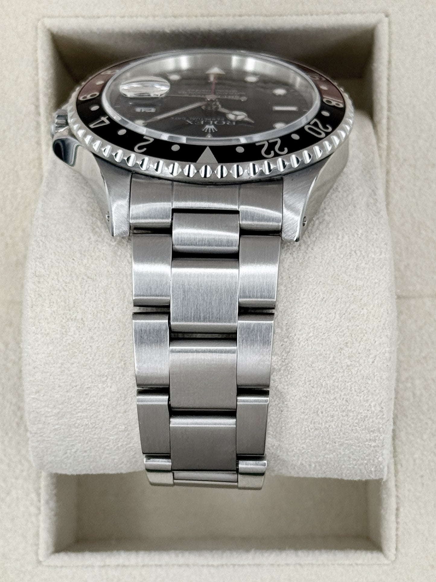1991 Rolex GMT Master II "Coke" 40mm 16710 Stainless Steel Oyster Black Dial