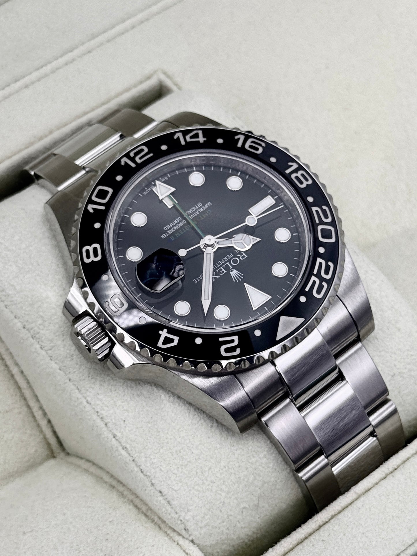 2007 Rolex GMT-Master II 40mm 116710LN Stainless Steel Black Dial (Rolex Service Card)